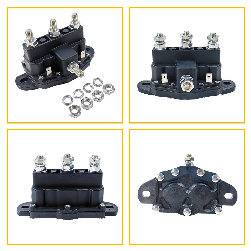 12VDC 6 Terminal Winch Motor Reversing Solenoid Relay Switch, polarity reversing solenoid | Fits for Trombetta Cole Hersee | OE#: 24450BX 214-1211A11 214-1211A11-06 214-1211A51 214-1211A61 214-1231A11
