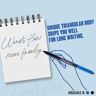 Reynolds VISTA 5 CT BLACK I Lightweight Ball Pen With Comfortable Grip for Extra Smooth Writing I School and Office Stationery | 0.7mm Tip Size