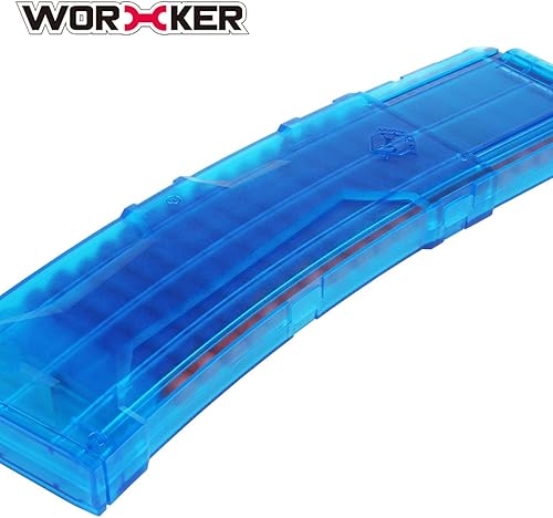 Miniatura 7 de Lingxuinfo Worker Magazines 22 cargadores de dardos Clip de recarga rápida Banana Clip para nerf modulus series nerf n-strike elite series (azul)
