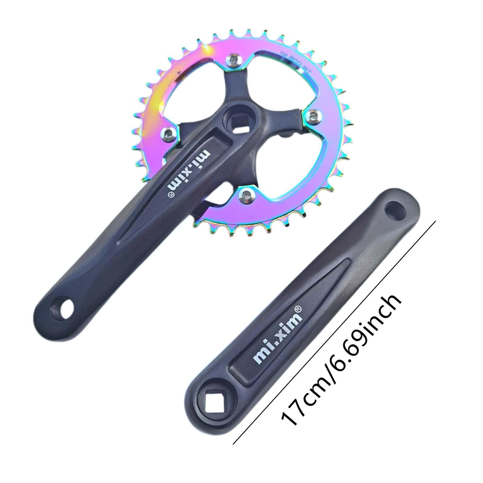 Guarnitura per Mountain Bike da Strada, Set di Pedivelle Leggere a 7, 8, 9, 10, 11 E 12 velocità, Corona Rotonda per Bicicletta, Ricambio