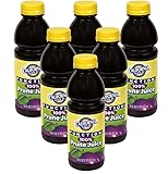 100% Prune Juice - Digestive Health Supplement, Sweet Beverage - 6 Pack of 16oz Bottles