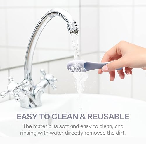 Miniatura 5 de CONSIO 4 cepillos de dientes de dedo de perro, utiliza silicona de grado alimenticio, fácil limpieza de dientes, cuidado dental para cachorros,