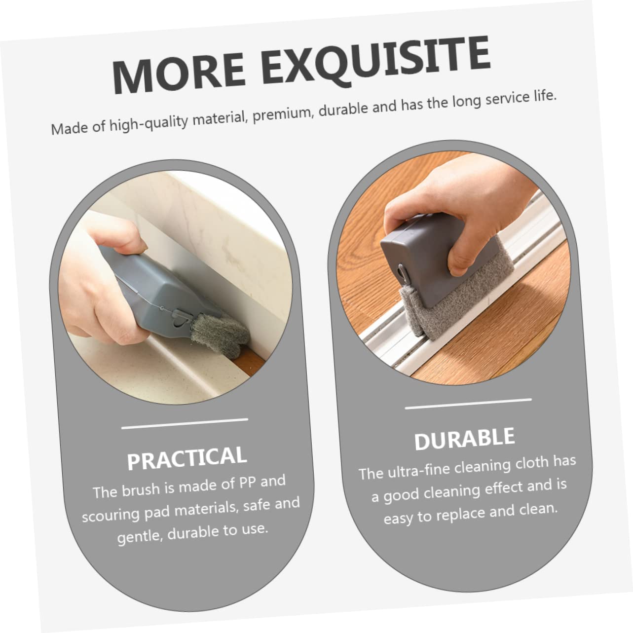 KICHOUSE 3Pcs Window Groove Cleaning Brush Multi Function Tool for Dirt Removal Gaps Corners and Tracks for Home Kitchen and Window Cleaning