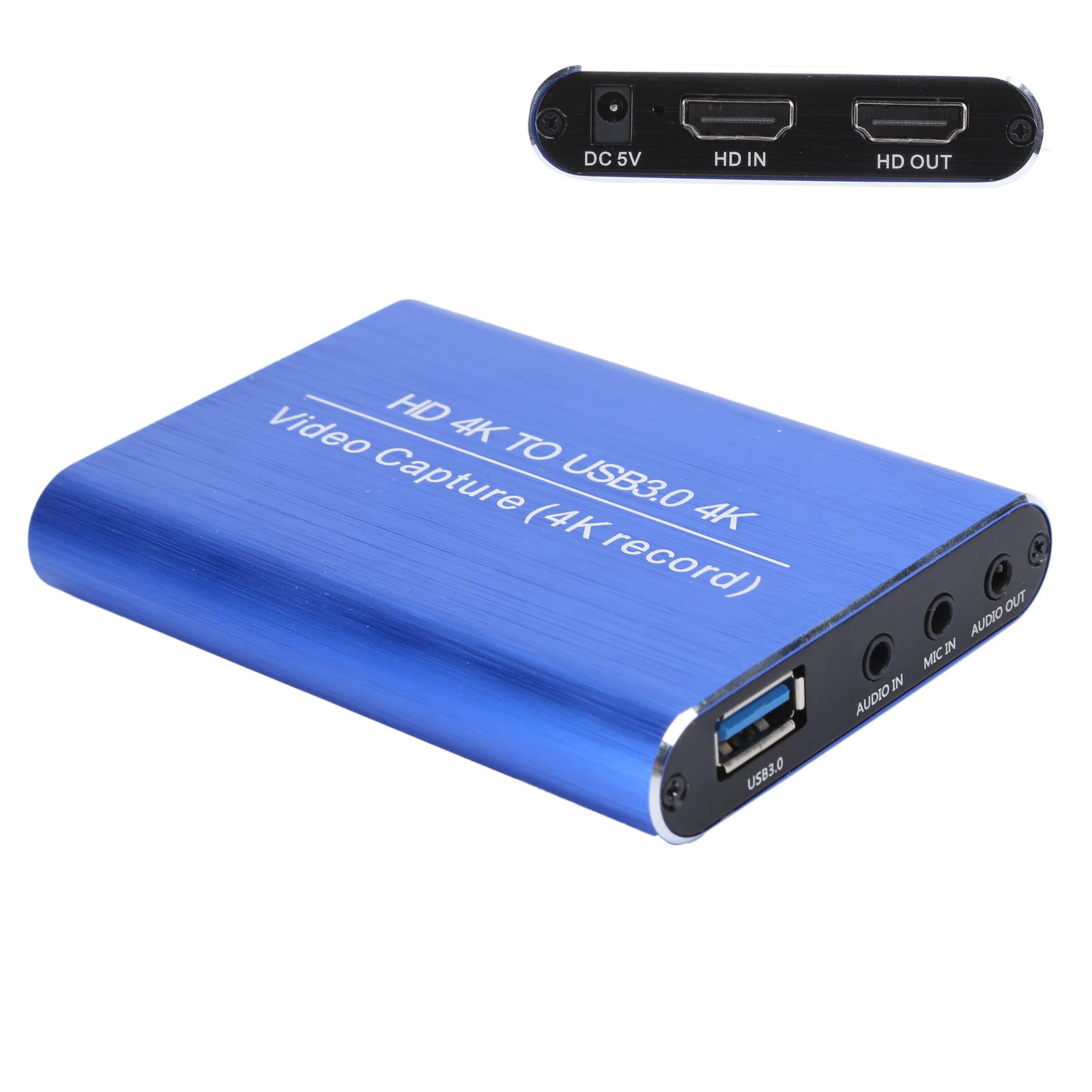 Scatola per Streaming Live per Registrazione di Giochi, Scheda di Acquisizione USB 3.0 Compatta per Streaming di Alta qualità, Attrezzatura per Registrazione Video 4K 60FPS