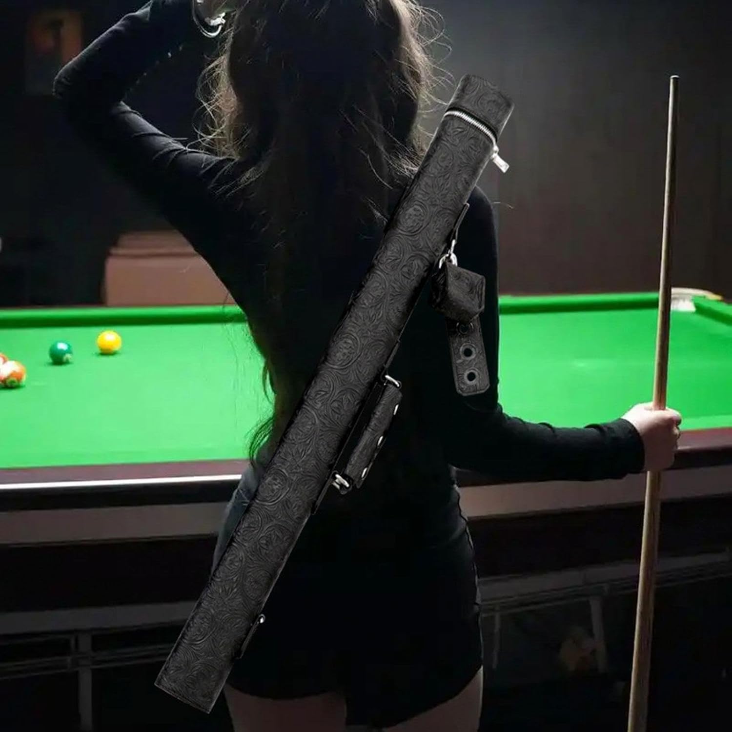 Freneci ビリヤードプールキャリーバッグ 傷防止 ポータブルオーガナイザー 軽量キャリア プールキュープロテクター 収納ポーチ