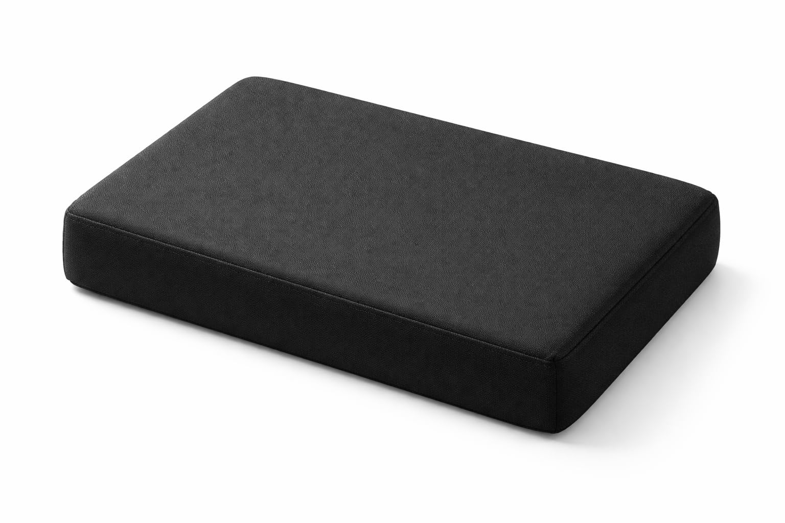 Memory Foam Pilates Head Cushion 2"/5cm – Yoga Head Pad & Balance Block for Neck & Cervical Alignment, Knee Support, Floor Exercises, Fitness & Physiotherapy – Washable Cover 30x20cm (Black)