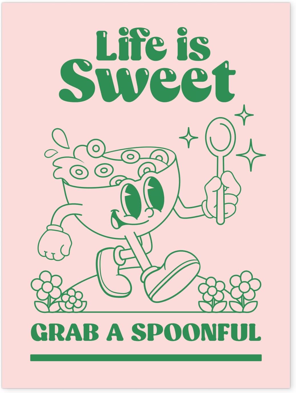 Palettes and Prints Retro Posters for Room Aesthetic, Preppy Posters, Preppy Room Decor, Bar Cart Decor, Retro Wall Decor, Preppy Wall Decor, Apartment Art, Retro Wall Art, Trendy Wall Art (Unframed): Posters & Prints