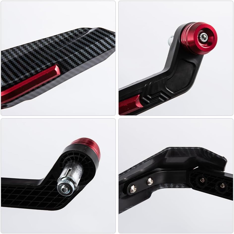 Universal 22mm 7/8” Handlebar Hand Guards Handguards Plastic Hand Protection Protector For Off Road Dirt Pit Bike ATV Quad Enduro Motocross (Red)