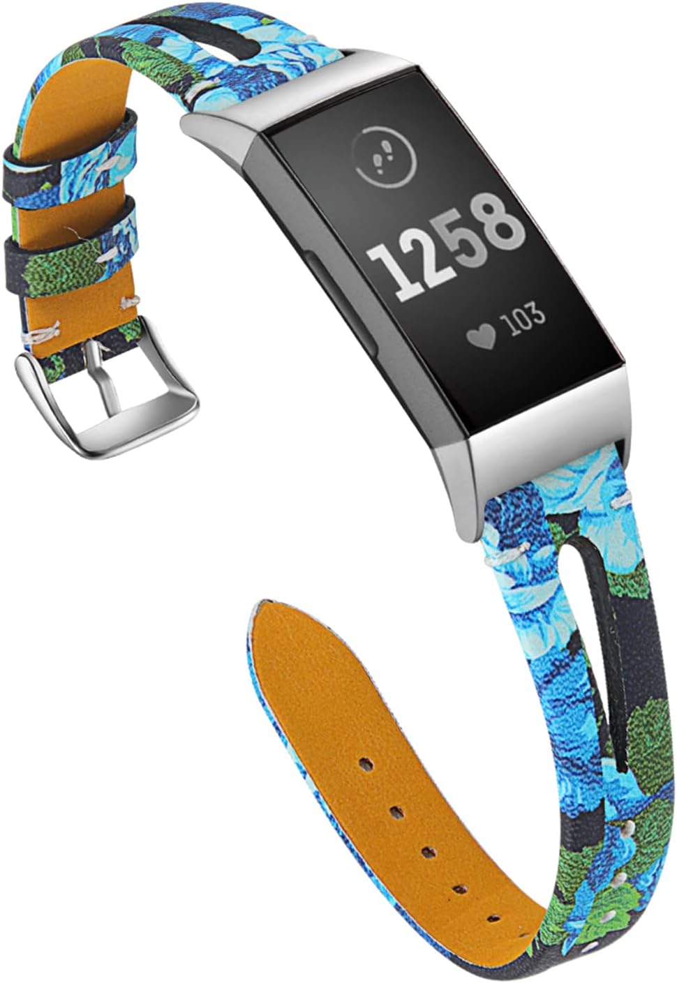 Fit for Fitbit Charge 4 / Fitbit Charge 3 Bands Women Men, Feminine Adjustable Soft Leather Replacement Watch Band Straps Bracelet Wristband for Charge 4 /Charge 3 /Charge 3 SE