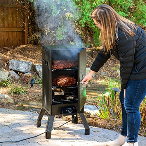 Masterbuilt 30 Inch Analog Electric Smoker With 2 Racks + Cover Bundle #TOP3