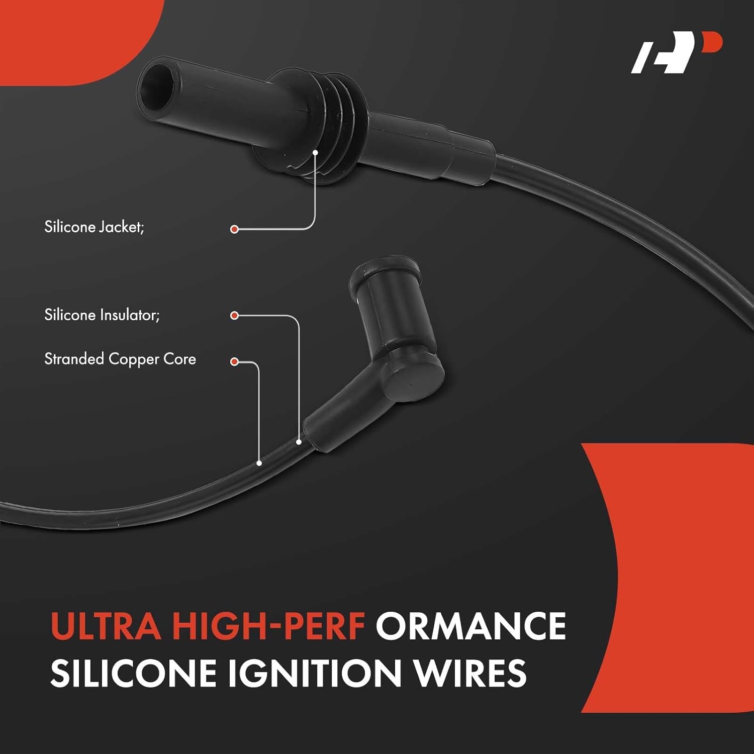A-Premium 3 Ignition Coils with 3 Spark plug Wires and 6 Iridium Spark Plugs Compatible with Dodge Jeep Ram & Mitsubishi Vehicles - Dakota Durango, Grand Cherokee WK, Raider, 1500 Dakota - V6 3.7L