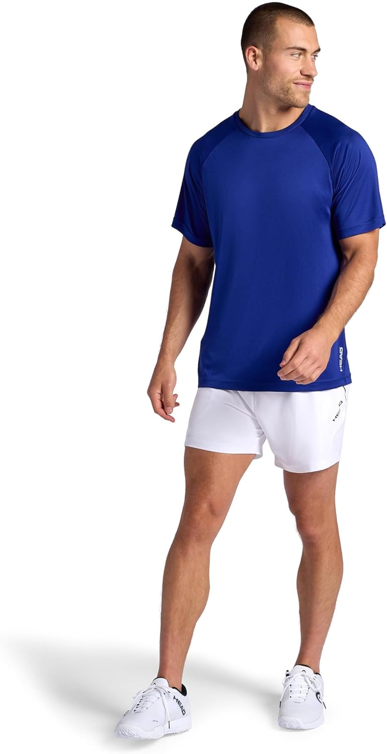 Head Men's Overgrip Short Sleeve Crewneck T-Shirt, Standard Fit, Stretch Lightweight Material