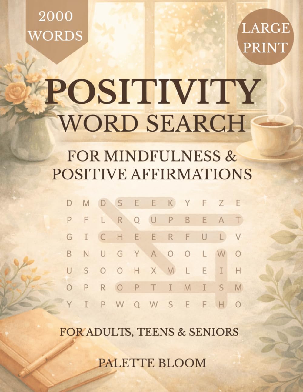 Positivity Word Search Book: Large Print Relaxing Themed Word Search for Mindfulness, Positive Affirmations & Stress Relief | For Adults, Teens & ... Books for Adults and Seniors - Large Print)