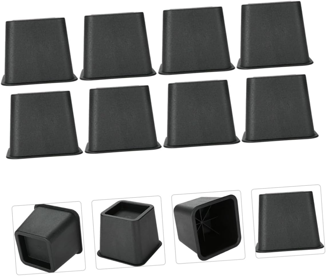 Cabilock 8pcs Furniture Sofa Riser Sturdy Leg Lifters for Couch High Table Leg Protectors Chair Foot Cap Multi-Purpose Home School Library