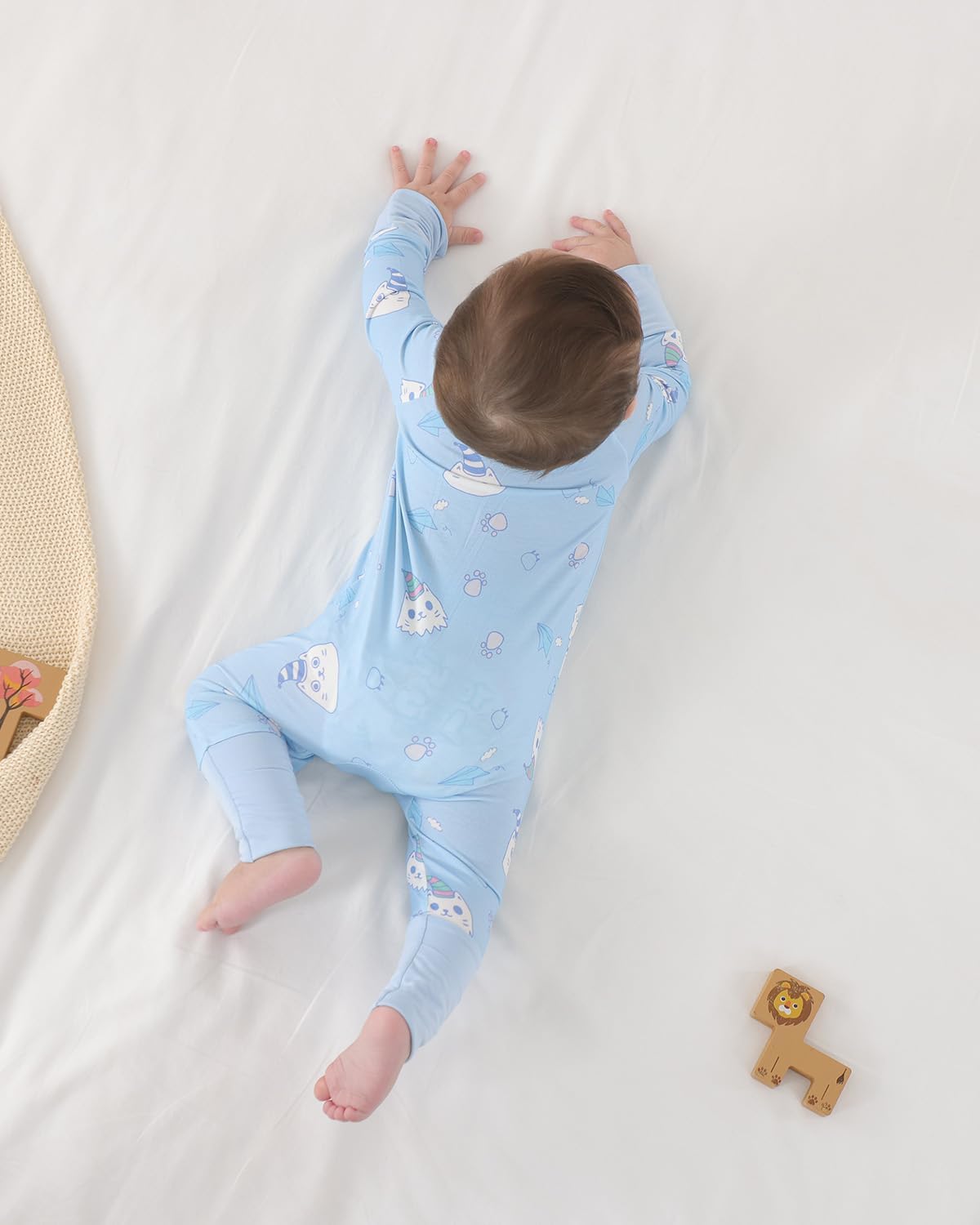 GUISBY Baby Boys' Pajamas Sleep N Play, Baby Clothes, Long Sleeve, Footless,Newborn-2T - Image 6