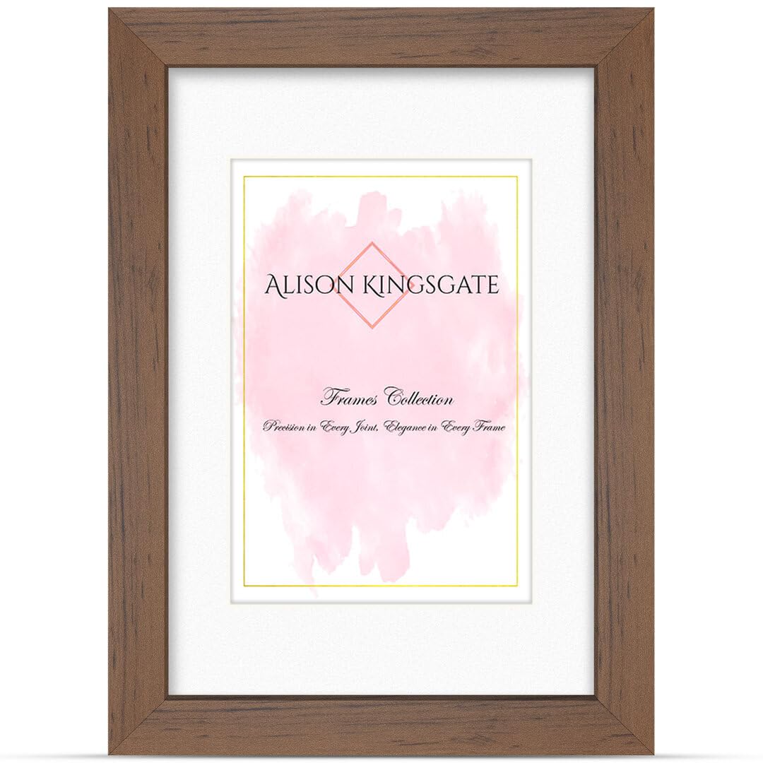 Alison Kingsgate A3 WALNUT Picture Frame with Mount for A4 Photos