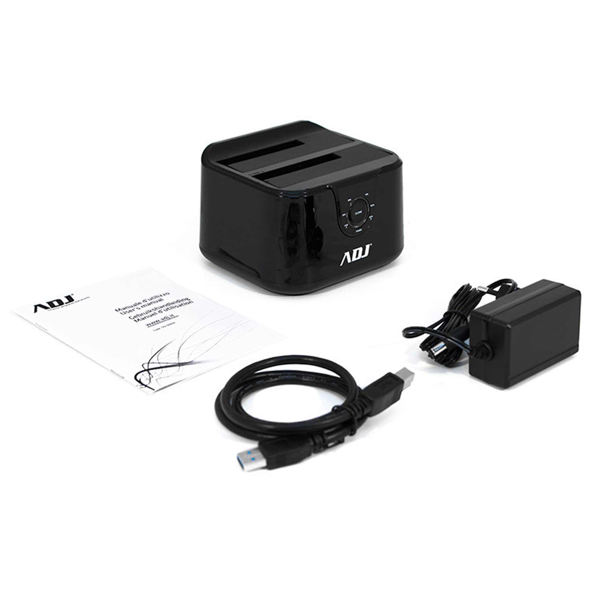 DOCKING STATION ADJ HDD2.5/3.5 MAX8TBBK DOUBLE CLONAZIONE USB 3.0 SATA