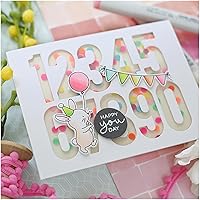 Vista 43 de Troqueles para álbumes de recortes, troqueles de corte de metal de cumpleaños para hacer tarjetas, plantilla de papel para manualidades, plantillas