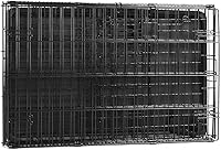 Vista 4 de Yaxa Basics Duradera, plegable, plegable, portátil, jaula para perros de alambre de metal con bandeja, una sola puerta con panel divisor, fácil