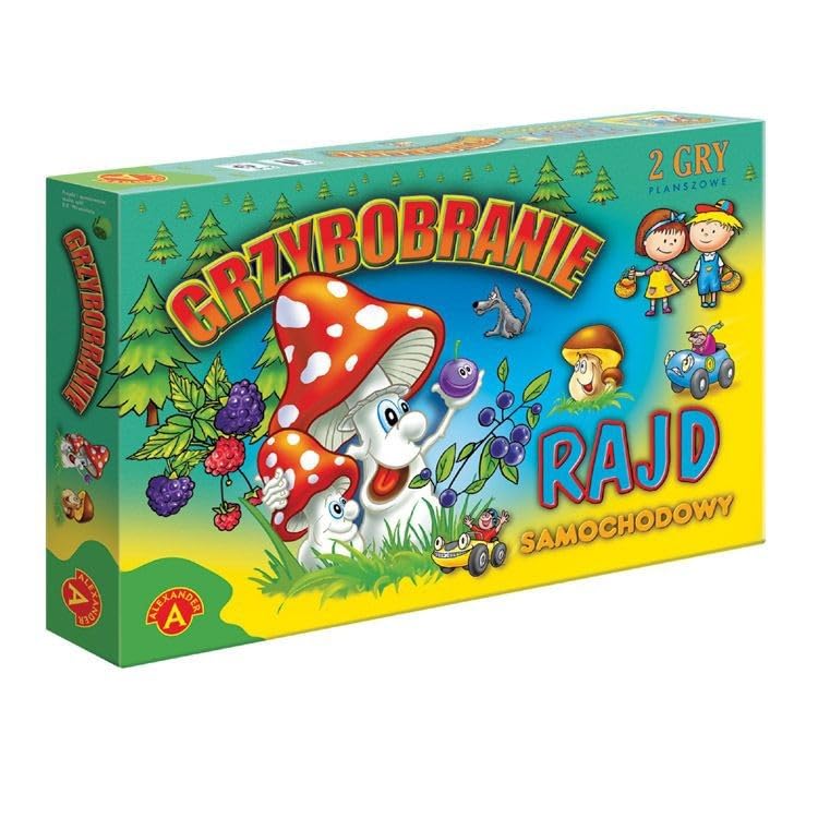 Grzybobranie Rajd Samochodowy 2 Gry Zestaw Polska Gra Planszowa Towarzyska Imprezowa Rodzinna Board Game Po Polsku