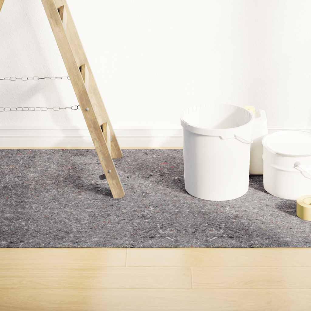 Rutschfeste Malervliese 2 Stück 25 m lang 220 g/m² Grau, Bodenschutzmatte und Schutzvlies für Renovieren, Streichen, Teppichschoner, Abdeckfolie
