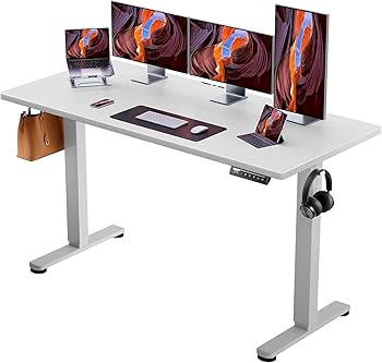 ErGear 電動 デスク 160×70×72-118cm ホワイト 昇降 Amazon | ErGear 電動 オフィスワークテーブル 昇降式デスク