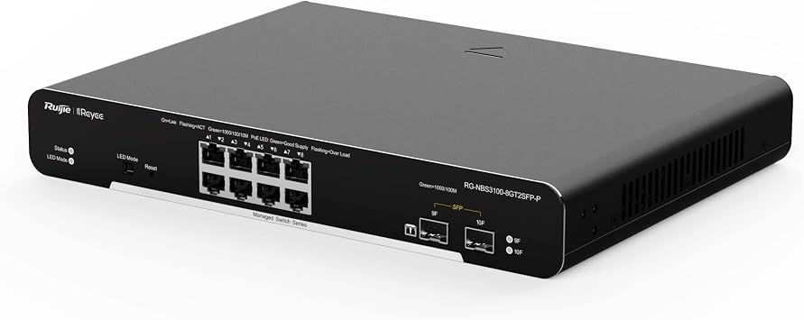 RUIJIE Reyee RG-NBS3100-8GT2SFP-P 8 Port Gigabit Yönetilebilir Switch