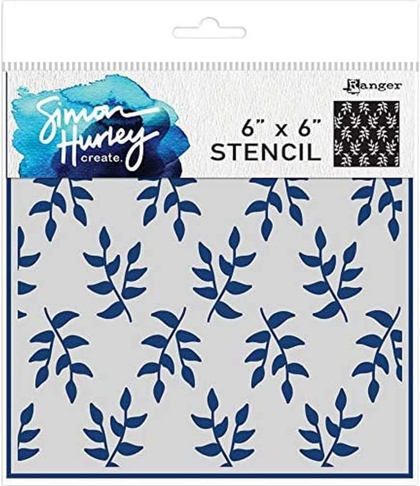 Simon Hurley Stencil Leafy GRN, us:one size, Laefy Greens