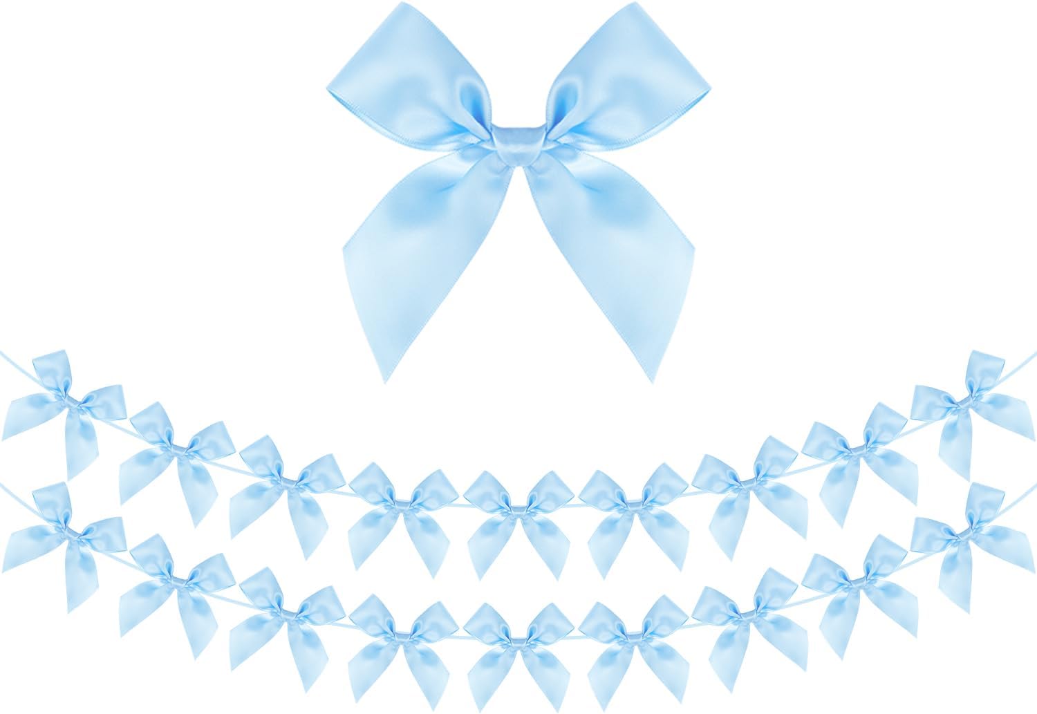 Blue String Bsnner Amazon.com: Baby Blue Bow Garland Banner 2 Strings 18PCS, Pre-Strung ...
