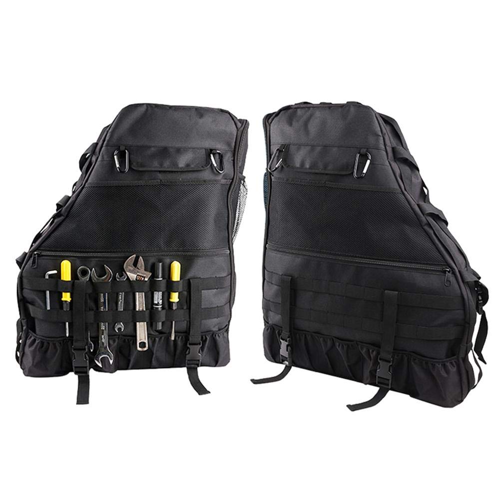 Wrangler 1 paire de sacs de rangement à roulettes pour Wrangler YJ CJ TJ JK JL 1941-2018 [4 portes], Sahara, Rubicon