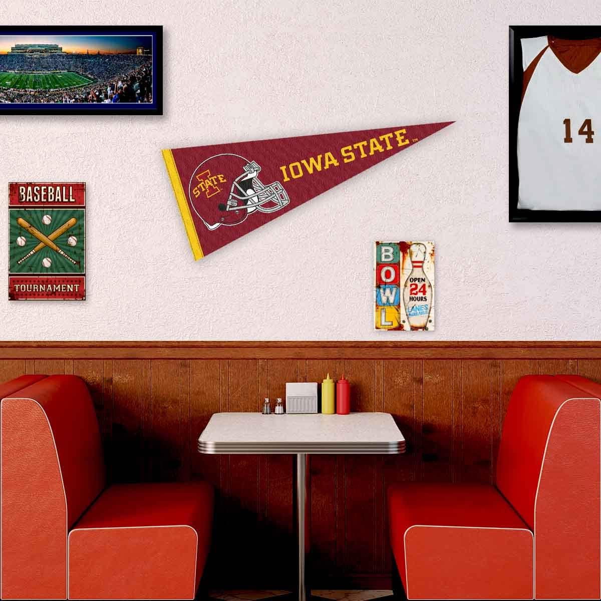Iowa State Cyclones Football Helmet 12 in X 30 in Pennant - Image 3