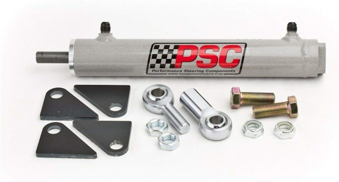 PSC Motor Sports SC2201K Power Steering Assist Cylinder 1.75 Bore x 8 Stroke x .75 Rod w/Rod Ends And Mount Hardware Power Steering Assist Cylinder
