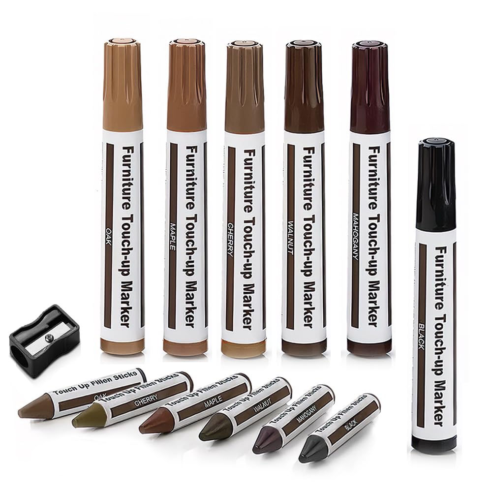 Wooden Furniture Floor Scratch Repair Markers and Wax Sticks for Stains Scratches Wood Floors Tables Desks Carpenters Bedposts