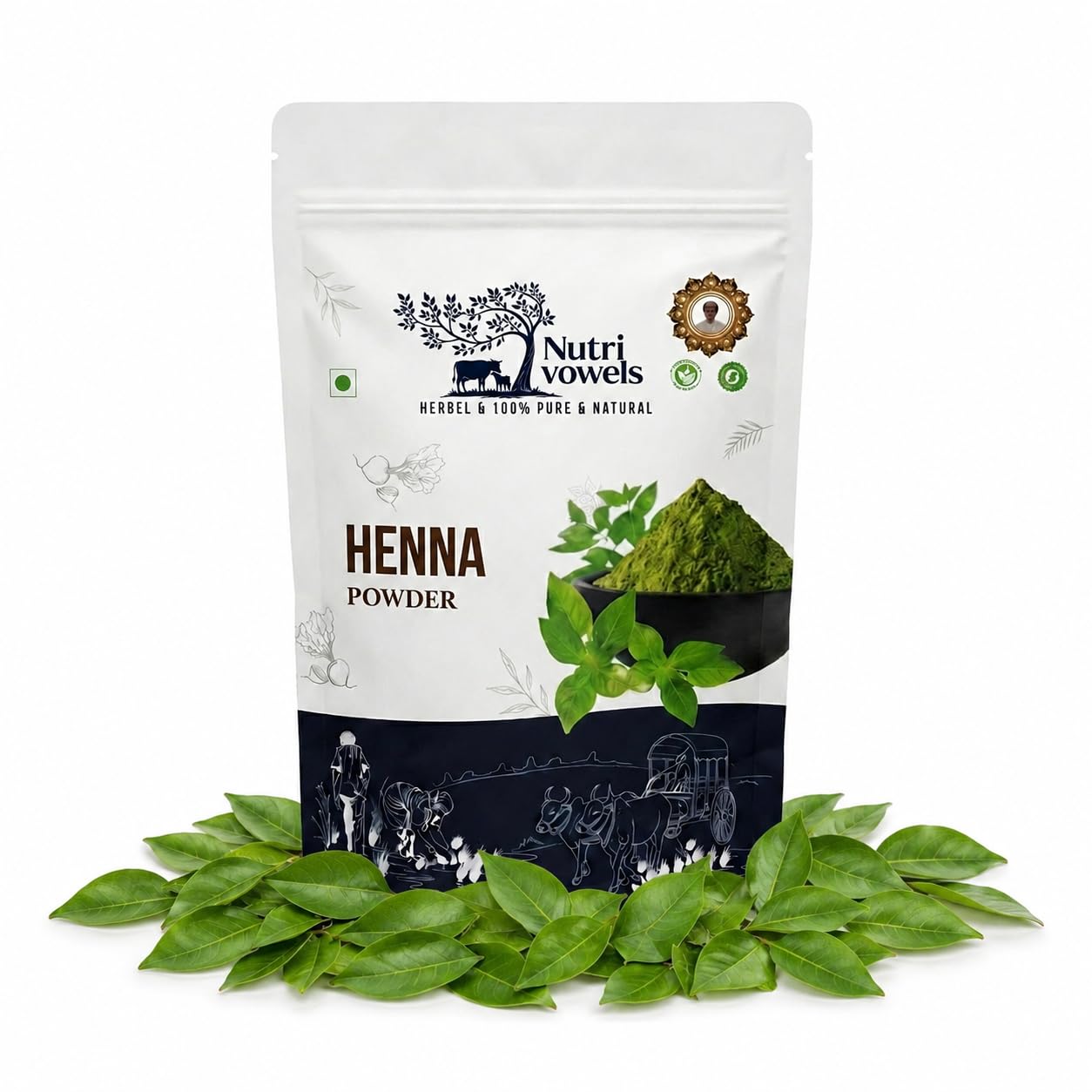 NUTRIVOWELS Henna Powder 200g | Natural & Organic Mehendi Powder for Hair Coloring & Conditioning | Chemical-Free | Herbal Hair Care | 100% Pure-picture-15