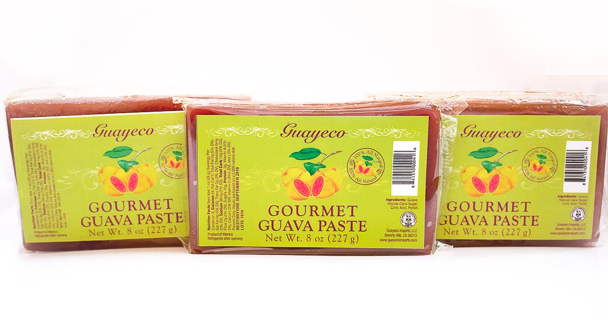 Guava Gourmet Guava Paste (8 oz. bar 3 pack), Fresh Guava Fruit
