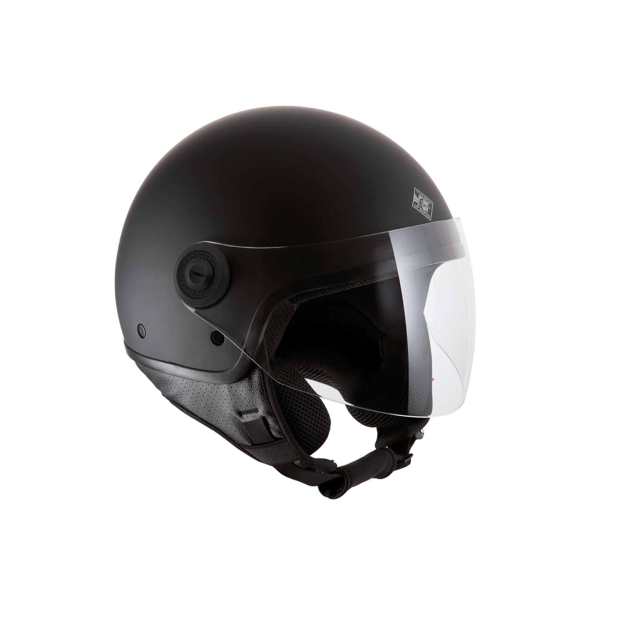 Tucano Urbano Casco Demi Jet Unisex EL'JETTIN 6.0. Casco Moto Scooter Grigio Carbone Opaco. Omologato ECE 22.06 TAGLIA XL