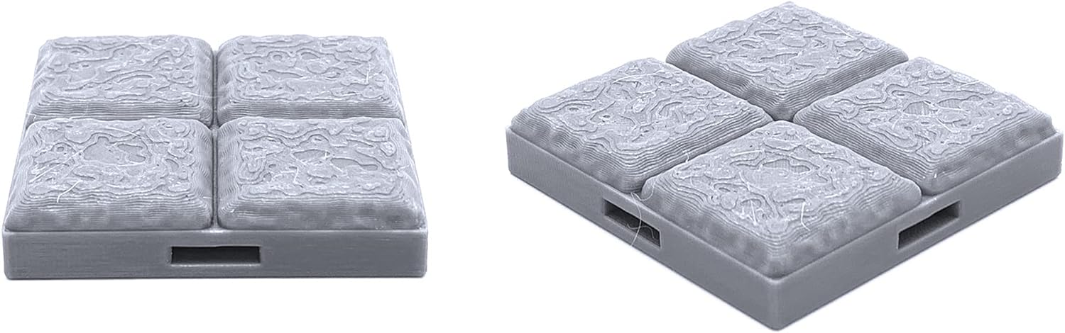 EnderToys Locking Dungeon Tiles - Pillar Room, Terrain Scenery Tabletop 28mm Miniatures Role Playing Game, 3D Printed Paintable