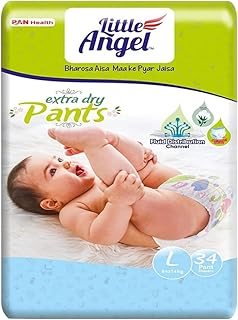 Little Angel Baby Diaper Pants,Large -34 Units