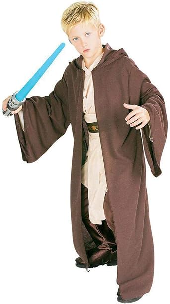 Childrens Star Wars Deluxe Jedi Robe Fancy Dress Kids Boys Costume