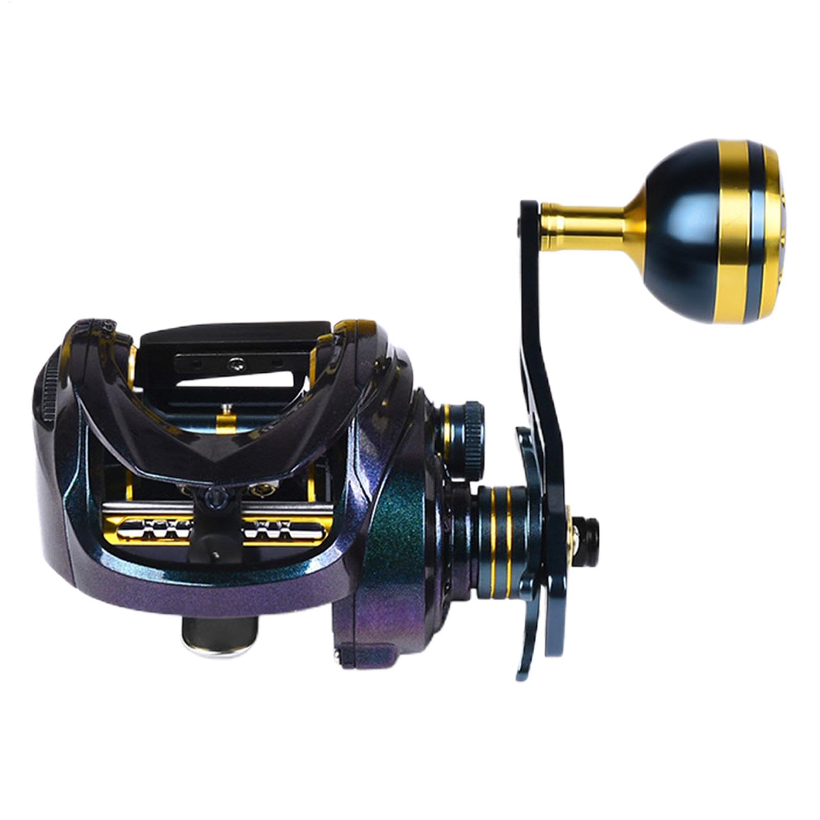 Carretes de pesca Baitcaster, 7,2:1, carrete de pesca de alta velocidad, suave y de alta velocidad, con bobina ancha y resistencia de 17,6 lb para agua dulce y salada