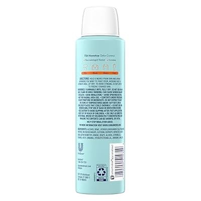 Degree Women Whole Body Deodorant Spray, Fresh Citrus Scent, Aluminum Free 72H Odor Protection 4 oz
