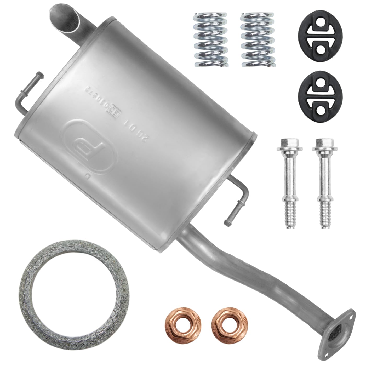 POLMOstrow Auspuff für Toyota Corolla 9 IX E12 2004-2006 | Endtopf, Motoren: 1.4 D-4D - 1.4 - 1.6 | Fließheck