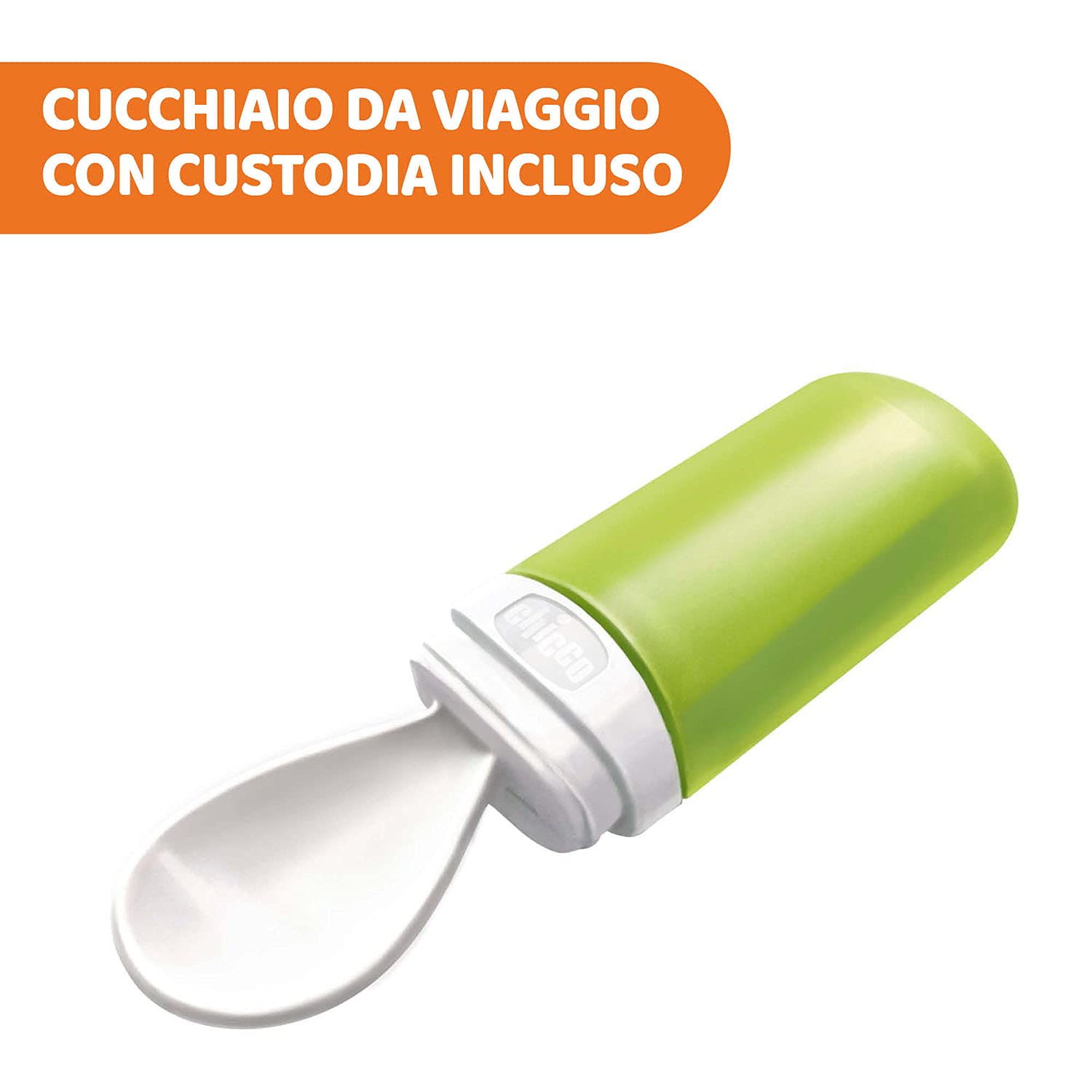 Chicco Thermos Portapappa System Easy Meal 350 ml Mantiene temperatura 6 ore Alimenti caldi freddi Contenitore 180 ml Cucchiaio Viaggio Verde