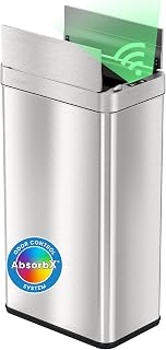 iTouchless 18 Gallon Wings Lid Kitchen Trash Can w/Odor Filter | Pet Lock