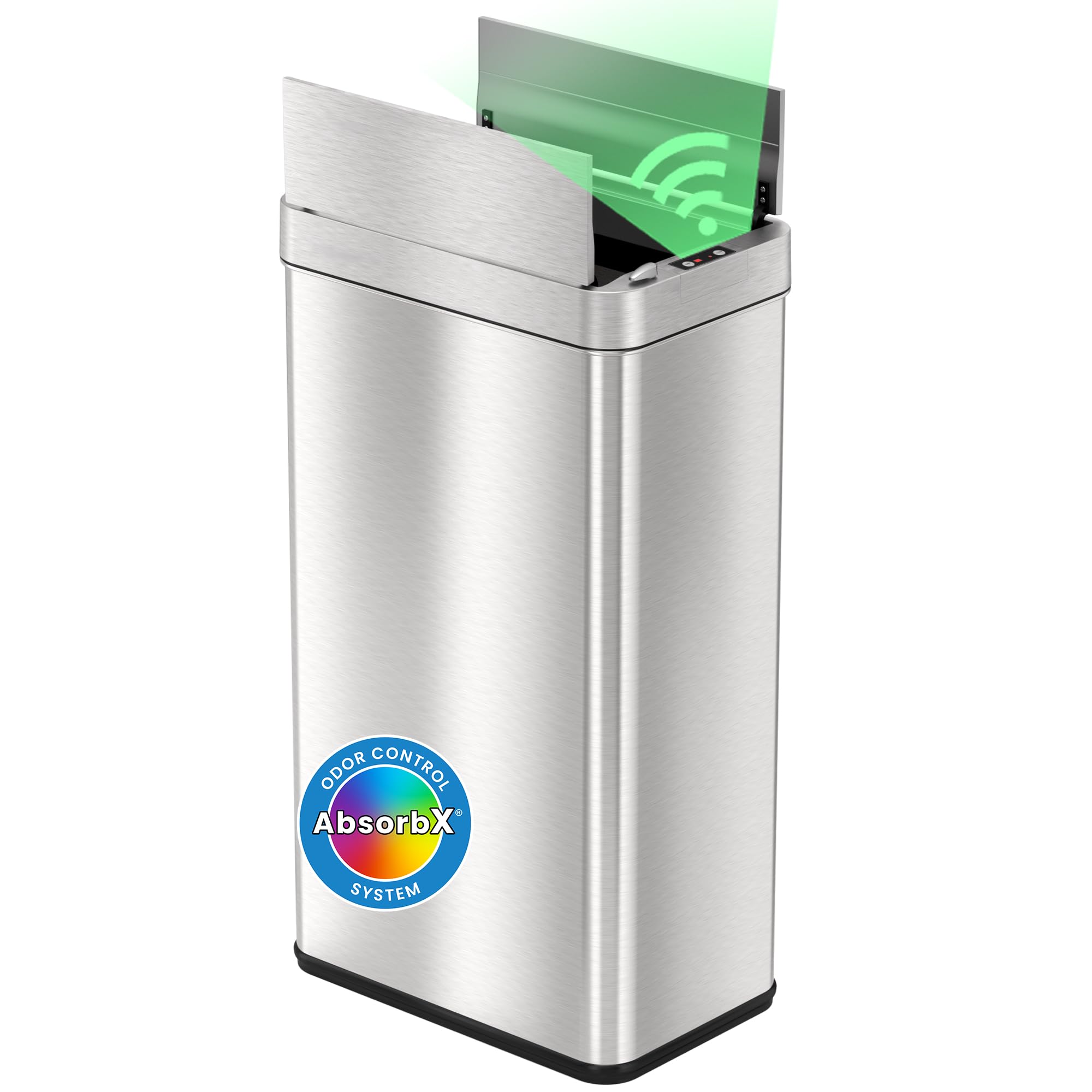 iTouchless 18 Gallon Wings Lid Kitchen Trash Can w/Odor Filter | Pet Lock