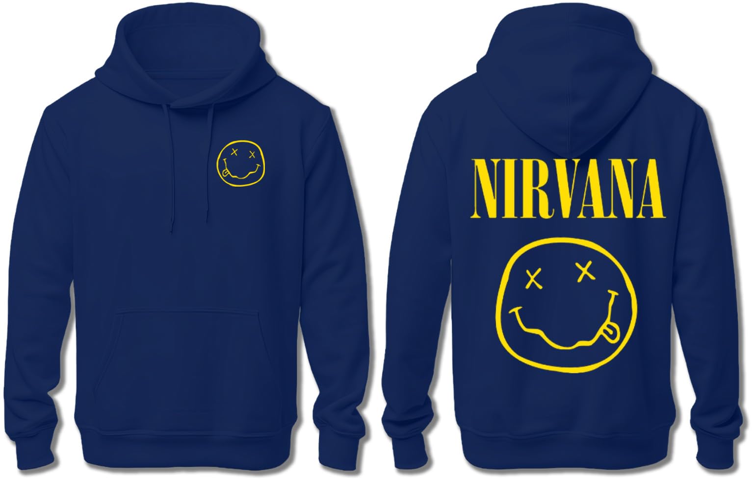 Ay Cabron™ Nirvana Crazy Face | Nirvana Rock Band In Utero | Rock Music Band Hoodies For Men