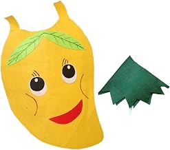 Kaku Fancy Dresses Fruit and Vegetable Costume Paper Cutout with Cap For Kids | Healthy Food Costume For Boys & Girls (Tracksuit Not Included)