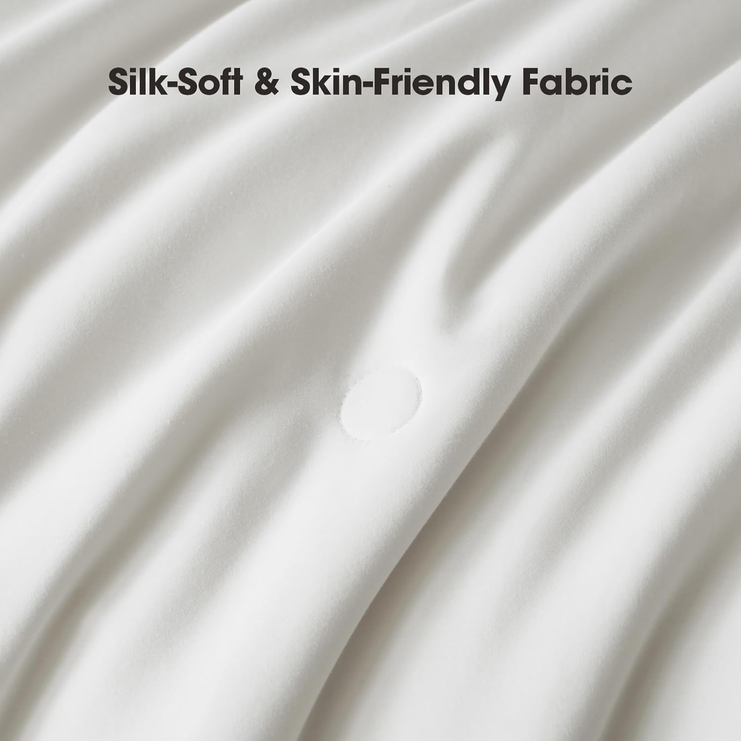 COHOME King 100% Mulberry Silk/Comforter/Quilt/Duvet Insert - 300gsm Filling Warm Comforter, 100% Cotton Cover, Breathable, Skin-Friendly, 8 Corner Ties, White （Extra Warm 90"x106"