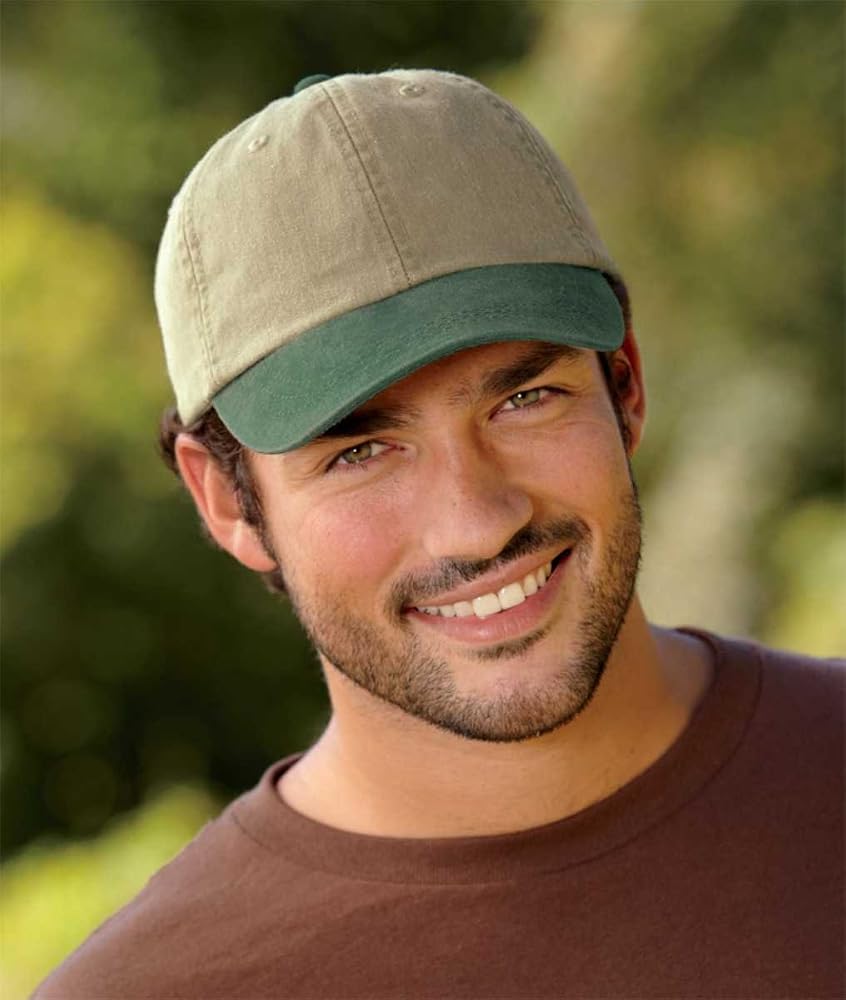 Adams Optimum Pigment Dyed-Cap OS KHAKI/ CORAL at Amazon Men's