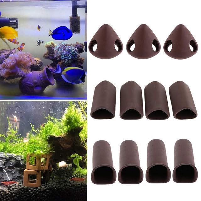 Foto 4 de 8 de Tubayia Cueva de cerámica para escondite, 8 unidades, para peces, camarones, cueva para acuario